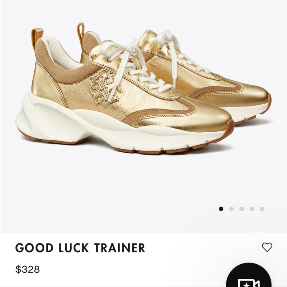 Tory Burch Good Luck 🍀 Trainer - Gold 10.5